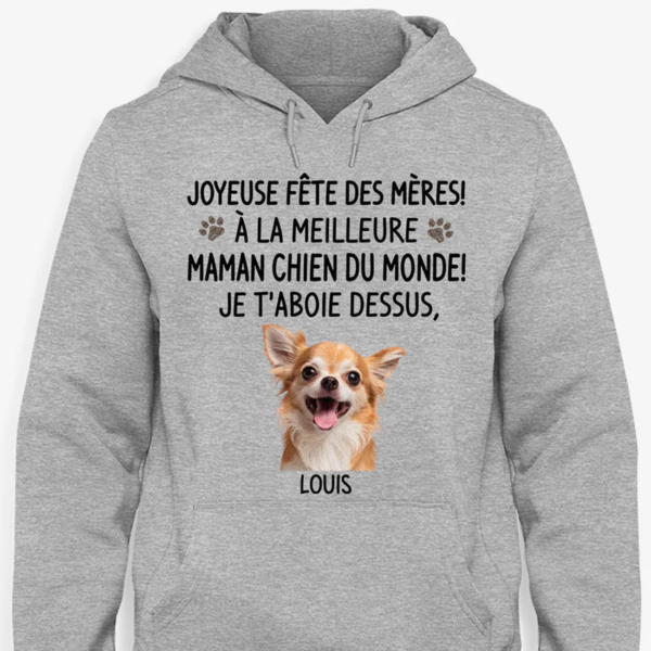 Personalized Hoodie – "To The World's Best Dog Mom, I Bark At You"