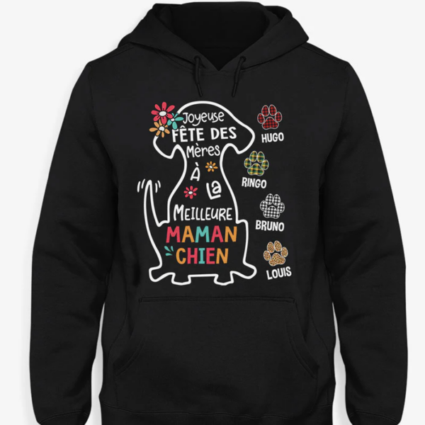 Personalized Hoodie – Happy Mother’s Day to the Best Dog Mom