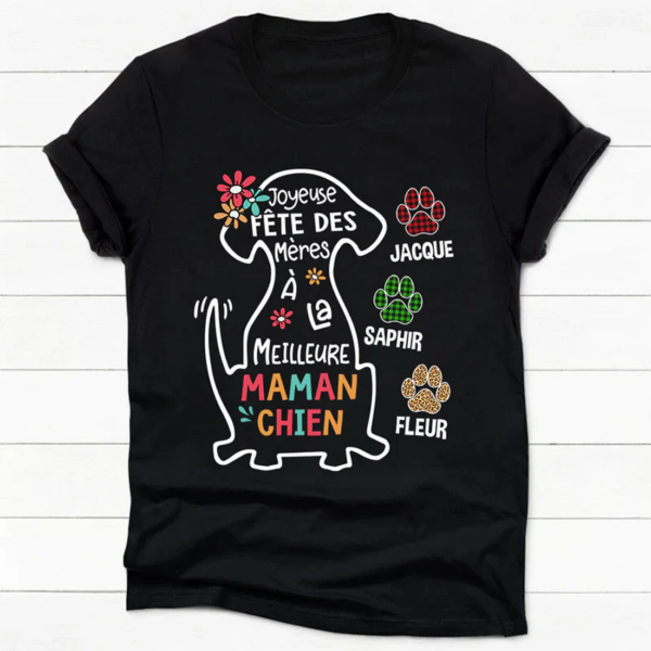 Personalized T-Shirt – "Happy Mother's Day to the Best Dog Mom"