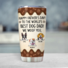 To The World's Best Dog Dad – We Woof You! Personalized Tumbler Cup – The Perfect Gift for Dog Lovers - Image 3
