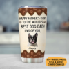 To The World's Best Dog Dad – We Woof You! Personalized Tumbler Cup – The Perfect Gift for Dog Lovers - Image 2