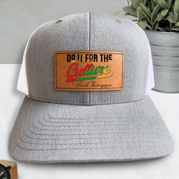 For The Culture Juneteenth – Personalized Leather Patch Hat | Custom Juneteenth Celebration Gift