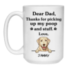 Thanks for Picking Up My Poop & Stuff – Funny Yellow Labrador Mug | Personalized Gift for Dog Lovers - Image 2