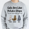 Cats Are Like Potato Chips – Custom Sweater | Gift for Cat Lovers - Image 3