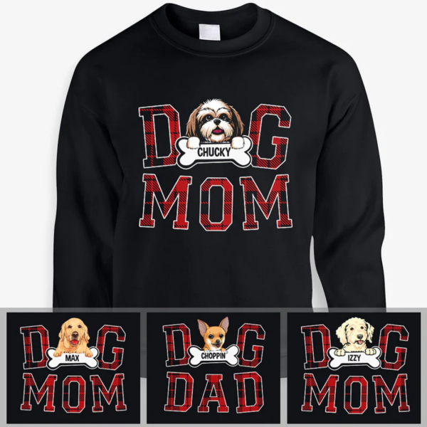 Dog Mom, Dog Dad – Personalized Custom Sweaters | Perfect Christmas Gifts for Dog Lovers